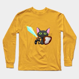 Warrior gaming kitty Long Sleeve T-Shirt